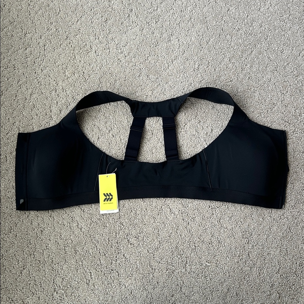 All in Motion Sculpt High Support Zip-Front Sports Bra in Black Size 36DD NEW - Picture 13 of 13
